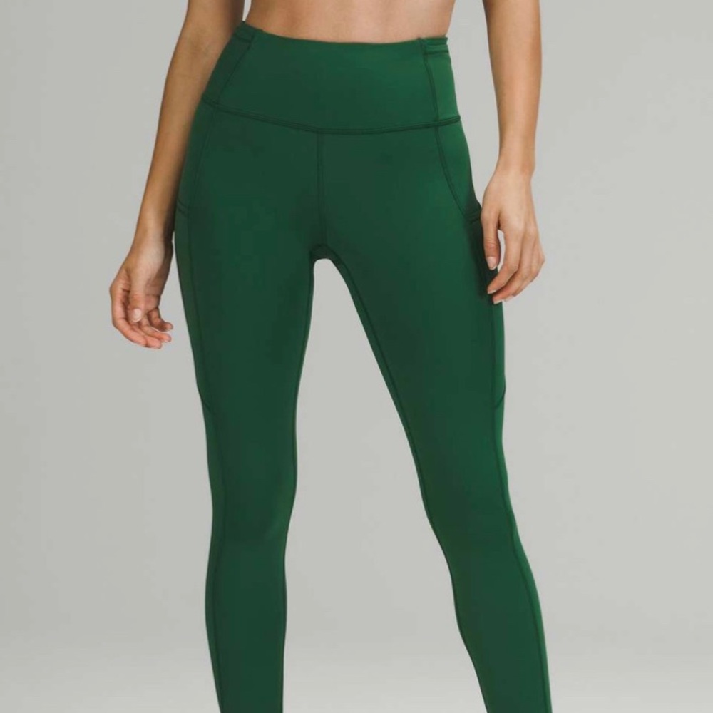 Lululemon Size 10 Everglade Green Fast and Free Legging 28”